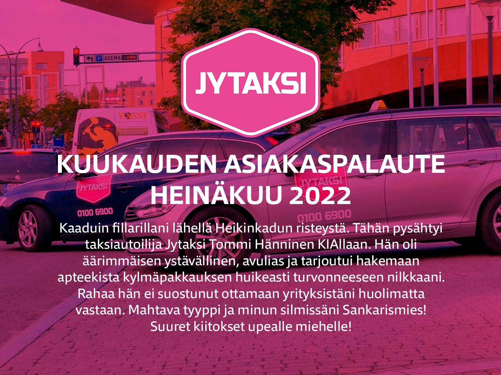 JYTAKSI-KuukaudenAsiakaspalaute-Heinäkuu2022-banneri